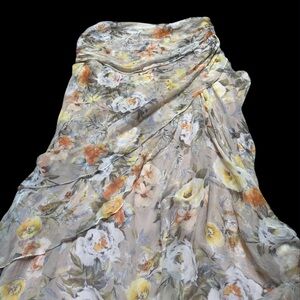 Haute Hippie Silk Floral Skirt